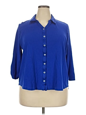 Kim Rogers 3/4 Sleeve Button-Down Shirt (view 1)