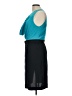 BCBGMAXAZRIA 100% Polyester Color Block Teal Cocktail Dress Size 10 - photo 5