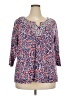 Ruby Rd. Blue 3/4 Sleeve Blouse Size 2X - photo 1