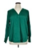 Ann Taylor 100% Polyester Green Long Sleeve Blouse Size XL - photo 1