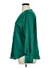 Ann Taylor 100% Polyester Green Long Sleeve Blouse Size XL - photo 5