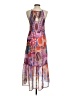 THML 100% Polyester Graphic Purple Cocktail Dress Size S - photo 2