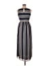 Maison Jules 100% Polyester Stripes Blue Gray Casual Dress Size L - photo 2