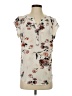 Fun2Fun Floral Ivory Short Sleeve Blouse Size S - photo 1