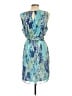 Apt. 9 100% Polyester Print Blue Cocktail Dress Size L - photo 2
