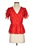 Madewell Red Short Sleeve Blouse Size 00 - photo 1