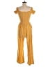 J for Justify Checkered-gingham Yellow Jumpsuit Size M - photo 2