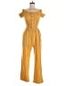 J for Justify Checkered-gingham Yellow Jumpsuit Size M - photo 1
