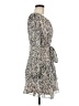 Halogen 100% Polyester Animal Print Gray Casual Dress Size M - photo 4