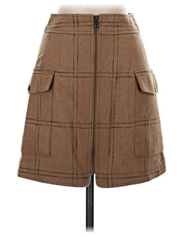 Madewell (Re)sourced Zip-Front Mini Skirt in Windowpane (view 1)