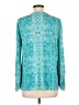 Larry Levine Teal Long Sleeve Blouse Size L - photo 2