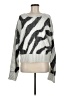 Elan Animal Print Silver Pullover Sweater Size M - photo 1