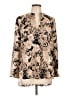 Fun2Fun 100% Polyester Tan 3/4 Sleeve Blouse Size L - photo 1