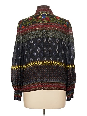 Alice + Olivia Long Sleeve Silk Top (view 2)