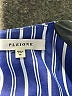 Pleione Stripes Blue Short Sleeve Blouse Size M - photo 4