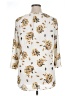 Maurices 100% Polyester Floral Ivory 3/4 Sleeve Blouse Size XL - photo 2
