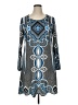 Reborn 100% Polyester Paisley Gray Casual Dress Size 1X - photo 1