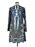 Reborn 100% Polyester Paisley Gray Casual Dress Size 1X - photo 2
