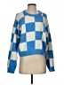 Noisy May Checkered-gingham Blue Pullover Sweater Size XXS - photo 1