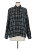 LA Hearts Plaid Black Long Sleeve Button-Down Shirt Size M - photo 1