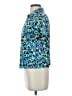 Jamie Sadock Print Teal Short Sleeve Blouse Size S - photo 5