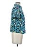 Jamie Sadock Print Teal Short Sleeve Blouse Size S - photo 4