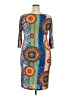 Auditions Print Blue Casual Dress Size 3XL - photo 2