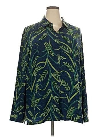 Norton McNaughton Long Sleeve Silk Top (view 1)