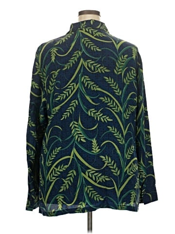 Norton McNaughton Long Sleeve Silk Top (view 2)