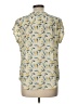 Monday Fun 100% Polyester Yellow Short Sleeve Blouse Size L - photo 2