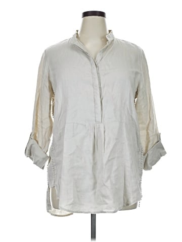 Peck & Peck 3/4 Sleeve Button-Down Shirt (view 1)