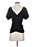 Catherine Malandrino 100% Silk Black Short Sleeve Top Size S - photo 2