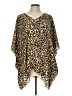 Buddy Love 100% Polyester Animal Print Gold Kimono Size L - photo 1