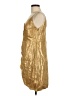 Sandro 100% Baumwolle Metallic Gold Cocktail Dress Size EU (FR) 42 / US 10 - photo 5