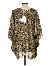 Buddy Love 100% Polyester Animal Print Gold Kimono Size L - photo 2