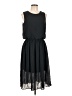 Just Fab Solid Black Casual Dress Size L - photo 1
