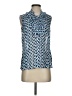 Tahari by ASL 100% Polyester Blue Sleeveless Blouse Size S - photo 1