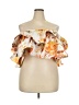 L'Atiste by Amy 100% Polyester Orange Sleeveless Blouse Size 2X - photo 1