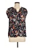 Daniel Rainn 100% Polyester Floral Black Short Sleeve Blouse Size M - photo 1