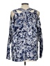 Juicy Couture 100% Polyester Blue 3/4 Sleeve Blouse Size L - photo 2