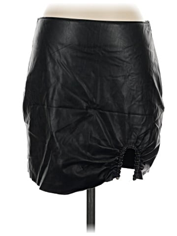 Zara Faux Leather Skirt (view 1)