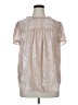 Ann Taylor LOFT Metallic Silver Short Sleeve Blouse Size XL - photo 1