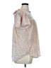 Ann Taylor LOFT Metallic Silver Short Sleeve Blouse Size XL - photo 4