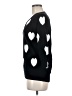 Pleione Hearts Black Pullover Sweater Size M - photo 5