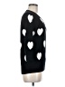 Pleione Hearts Black Pullover Sweater Size M - photo 4