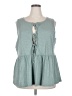 Torrid 100% Cotton Teal Sleeveless Blouse Size 2X Plus (2) - photo 1