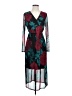 En Focus Studio Print Burgundy Cocktail Dress Size 4 - photo 1