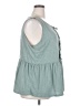 Torrid 100% Cotton Teal Sleeveless Blouse Size 2X Plus (2) - photo 4