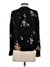 Maeve 100% Rayon Floral Black Long Sleeve Blouse Size S - photo 2