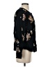 Maeve 100% Rayon Floral Black Long Sleeve Blouse Size S - photo 4